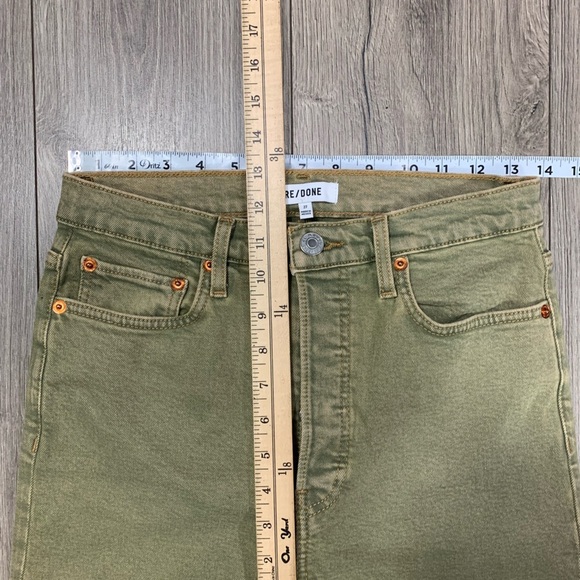 RE/DONE 70s Ultra High Rise Stove Pipe in Washed Sage Sz 27 - Picture 8 of 12